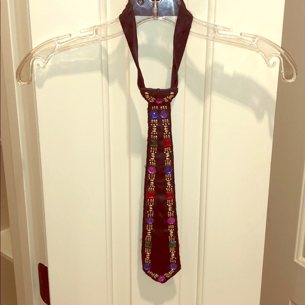 Beaded Velcro Tie